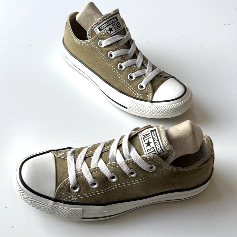 Converse All Star Canvas low top Sneakers Unisex Olive Khaki Dill Green,M3/W5